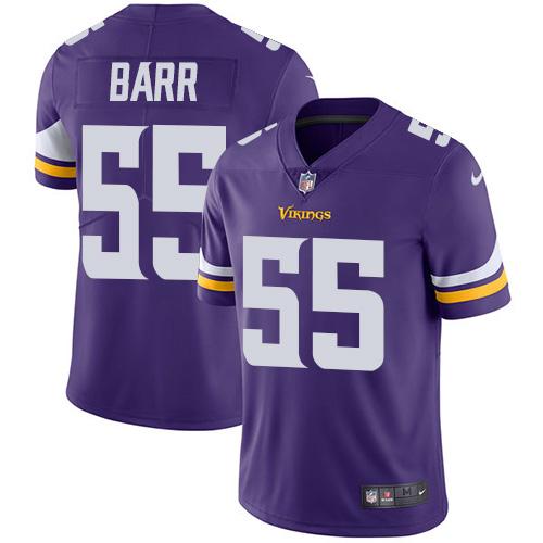 Nike Vikings #55 Anthony Barr Purple Team Color Men's Stitched NFL Vapor Untouchable Limited Jersey